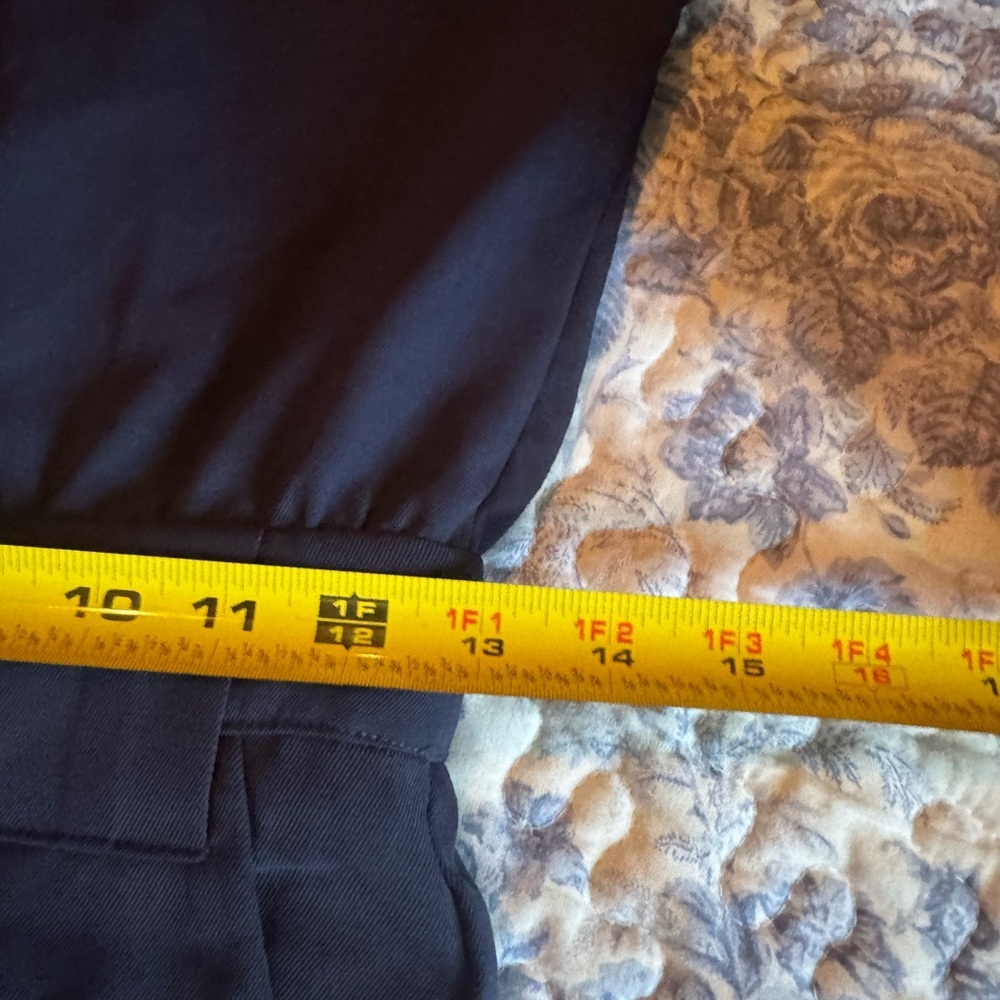 Classic navy Jumpsuit with belt and pockets - Picture 5 of 8